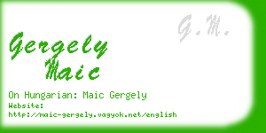 gergely maic business card